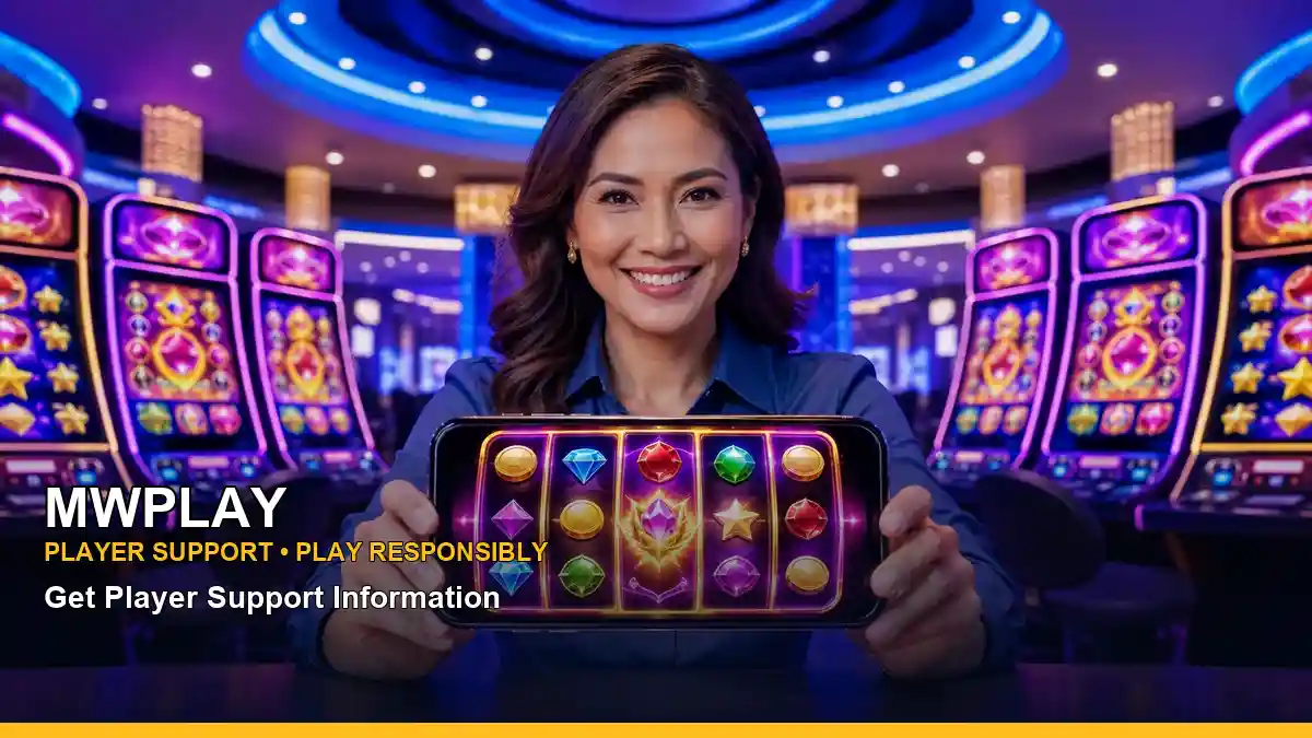 MWPLAY play mobile casino games featuring an adult Filipina casino host with a premium composition