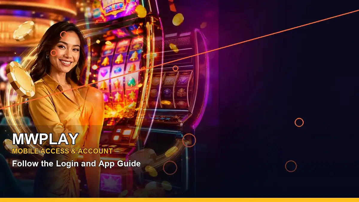 MWPLAY reels casino bonus games featuring an adult Filipina casino host with a left-framed composition